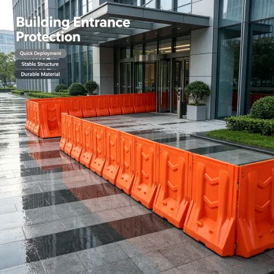 Heavy Duty Interlocking Flood Control Barrier Plastic Flood Stop Wall Emergency Flood Protection Equipment for City Road Station