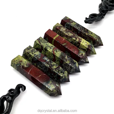 Wholesale Natural Dragon Blood Stone Tower Wands Healing Crystal Stones Dragon Blood Points for Home Decoration