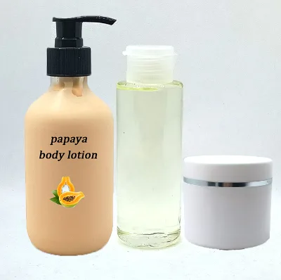 Oem Hot Selling Whitening Skincare Set Lightening Tone Papaya Lotion Creambody Oil Organic Ingredients