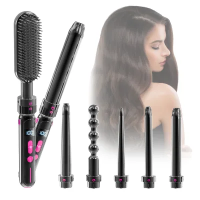 Smart Anti Scald Long Lasting Adjustable Temp Rechargeable Multi Function Timed LCD Display Portable Ceramic Glaze Curling Iron
