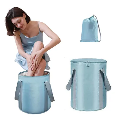 Foldable Foot Soaking Basin & Calf Soaking Tub, Stable Base Long-lasting Heat Retention , Portable for Home & Travel