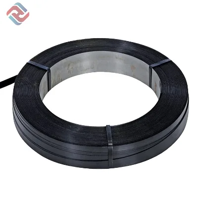 Professional 16 by 0.60 Shandong Steel Strapping Strip Factory Wholesale Black Paint Manual Packing Application