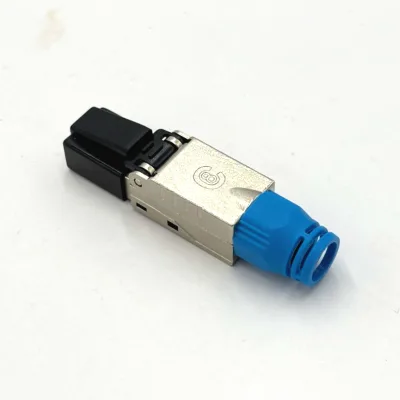 Shielded FTP CAT8 Tool-Free RJ45 Connector All-Gold-Plated 10Gbps Network Modular Plug No Crimping for Ethernet Cabling