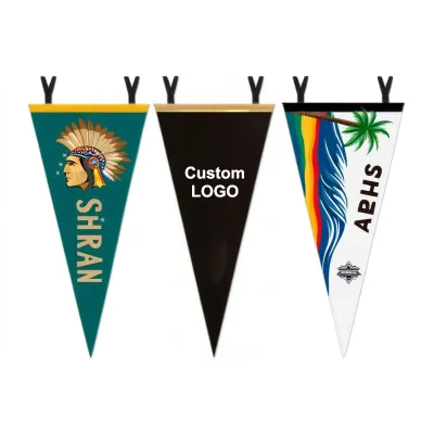XX665 Factory Wholesale Sport Felt Banner / Felt Pennants / Custom Advertising Felt Pennant Flag