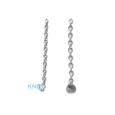 Orthodontic Round Mesh Base Lingual Button Chain Dental Materials Lingual Button with Chain