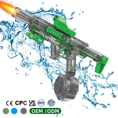 Kids Electric Squirt Guns 650ml Large Capacity Green Snake Aurora Big Water Guns Toy With Automatic Water Absorption Function