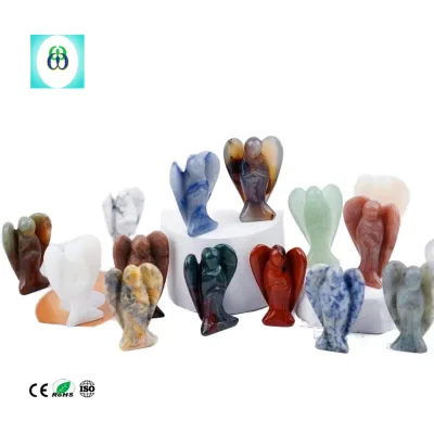 Wholesale High Quality Stone Carving  Opalite Hand Carved Crystal Angel for Sale