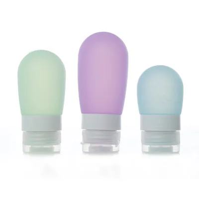 Portable Silicone Travel Bottles Set 80ml 60ml 38ml Squeezable Cosmetic Storage Containers for Makeup Products