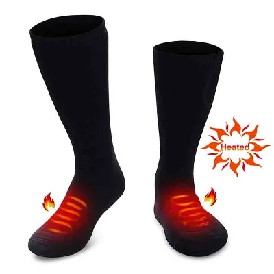 Two Batteries Battery Case Outdoor Foot Warm Socks Heated Cotton Socks Sports Ski Socks for Men Women Winter