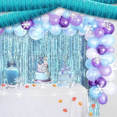 KLS Rainbow Birthday Fiesta Cinco De Mayo Party Wall Decorations Fringe Backdrop PET Material Customizable Color Tassel Garland
