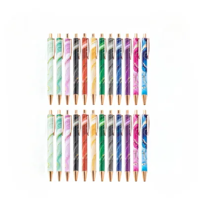 Custom Durable Click Pens for Promotion-Personalized Silk Screen Printing Metal Barrel Bulk Gifts