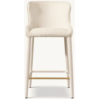 Style-Focused Wooden Counter Height Bar Stools with Backrest and Footrest for Garden Sets