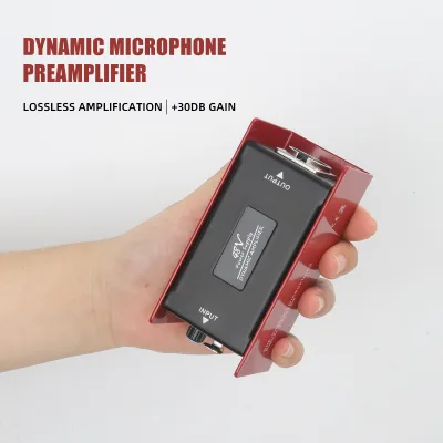 Dynamic Microphone Preamplifier Professional Noise Cancellation 48V XLR Mic Preamp for Mixer Karaoke Sound Card XLR Mic Preamp