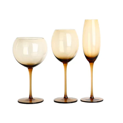 Lead-free Crystal Colour Glass champagne Cup Glass Color Box Set Advertising Gift Cup