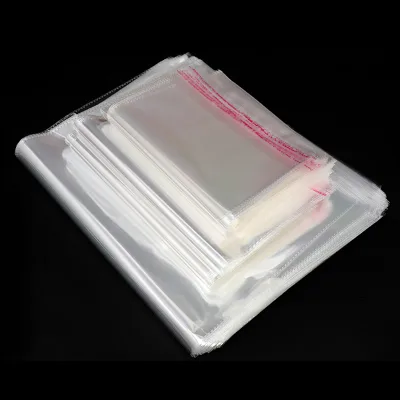 Spot Goods Transparent Cello Bags Large Various Sizes Clear Self Sealing Adhesive Plastic Poly Opp Cellophane Bag