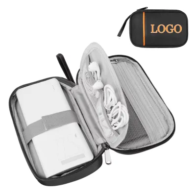 Custom Waterproof Cord Cable Organizer Travel Portable Electronics Accessories Carrying Bag