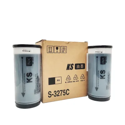 Compatible RISOs KS Ink Cartridge S-3275 for RISOs KS 500 600 800 Risos Machine Risographs CMYK Ink  Black 800ml