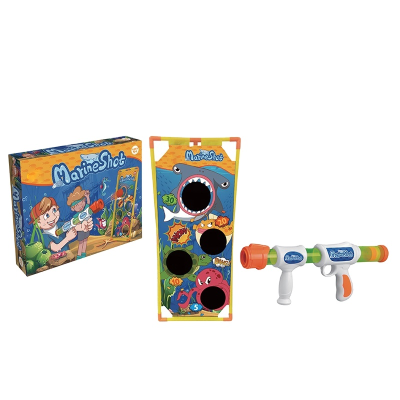 Powerful air Pressure Shooting Game Toy Foam Paint Toy Gun Shoots Balls