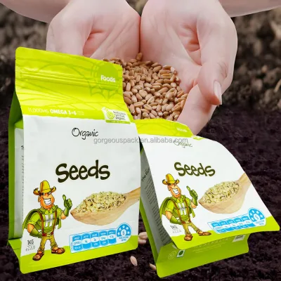 1kg 2kg 5kg Wholesale Custom Printing Agriculture Soil Feed Seeds Packaging Stand up Pouch Plastic Fertilizer Bag