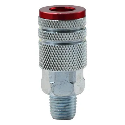 American M-Style Red 1/4NPT Iron Quick Fitting Set 10pcs ColorFit Couplers 1/4\" NPT Female Customizable Air Pneumatic Tools