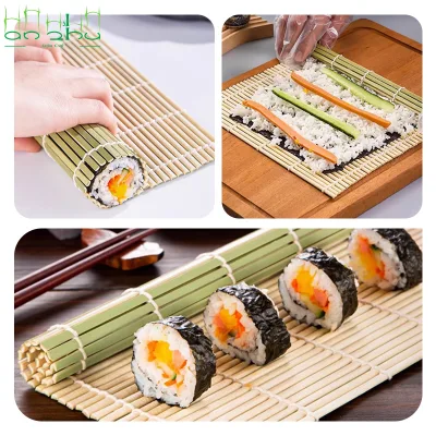 Foldable Portable Bamboo Sushi Mat Space Saving Storage Easy Carry for Picnic Travel Camping