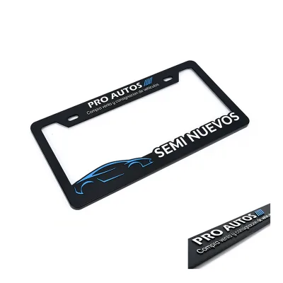 Wholesale USA Market Custom Business Logo Car License Plate Frame Plastic ABS Material 31x16CM Size Luxury Style