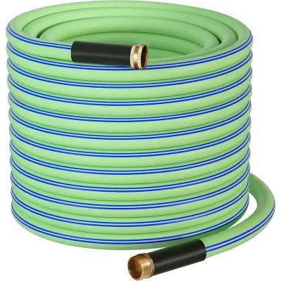 Heavy Duty Durable Flexible Water Hose Solid Brass Fitting Anti-kink Abrasion Resistant Garden Hose for Outdoor Yard