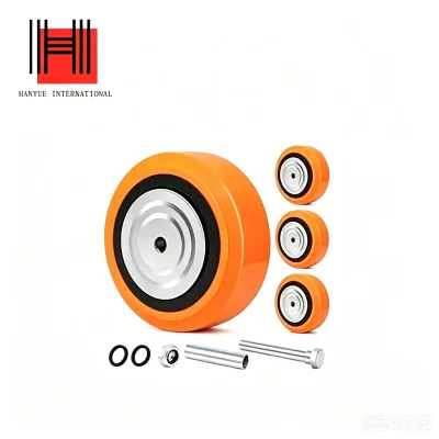 Patent Design Anti-Vibration Rubber Caster Wheels for Easy Installation Free Punching Exclusive Color Universal Lager Logistics