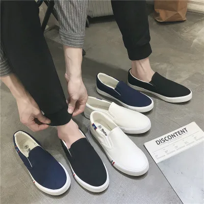 LIPIRA STAR Casual Walking Style Canvas Fashion Loafers Breathable Shoes Men and Women White Slip on Canvas Shoes