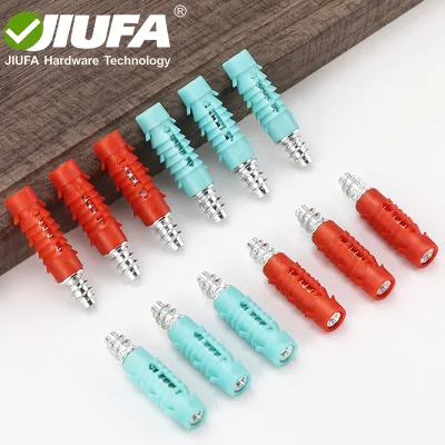 JIUFA 2 in 1 Invisible Furniture Hardware Connector Fitting Wardrobe Without Hole Simple Panel Furniture Fitting