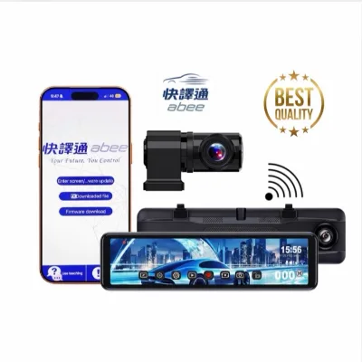 4K Front + 2K Rear Smart Rearview Mirror Dash Cam WiFi GPS Night Vision WDR HDR Parking Monitor Dual[M995A]