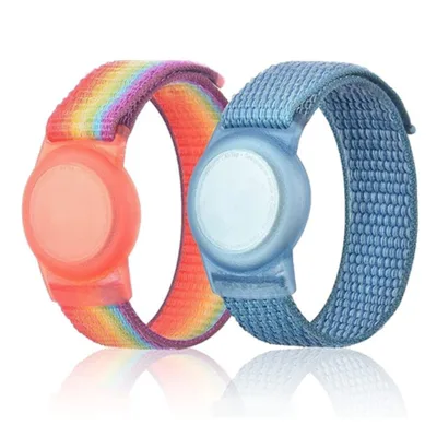 Elasctic Nylon Anti-Lost Smart GPS Tracker & Locator Case Cover with Protective Wristband for Apple Air Tag