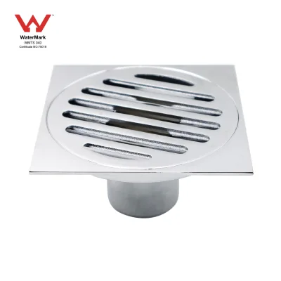 GUIDA 726135 Brass 105*105mm Punch Hole Slot Square Waste Clean Out Shower Tub Hair Catcher Mesh Stickers Floor Drain