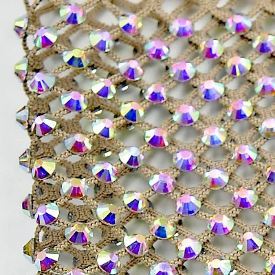 Flexible Strass Trimming Rhinestone Net, Rhinestone Fabric for Shoes and Sexy Dress