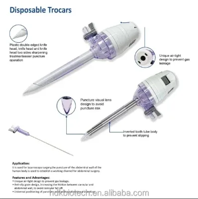 Hidike Manufacture Supply Disposable Laparoscopic Trocar Surgical Instruments Medical Consumables