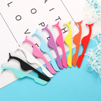 High Quality Professional Eyelash Clip Tweezers Black Rose Gold Volume Rounded Eyelash Applicators Wholesale Trusted Vendor