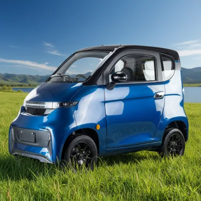 High Quality EEC L6e Mini Sedan 4 Wheeler Lithium Battery Single Drive RWD Metal Dark Two Seats Electric Car