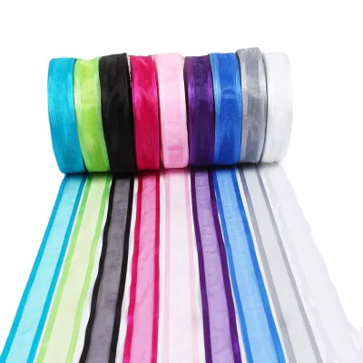 Sheer Organza Ribbon With Satin Edge Polyester Embellishment Chiffon Ribbons for Wedding Gifts Cake Flower