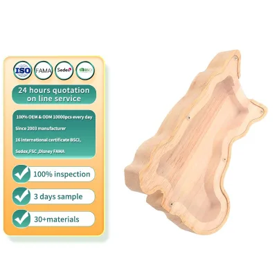 Household Wooden Money Organizer Coin Bank for Girls Animal Shaped Coin Bank Practical Piggy Bank Gift