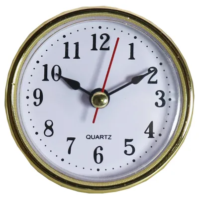 Classic Quartz Movement 65mm Round Clock Insert Battery Operated Plastic Insertion with Art Deco Design