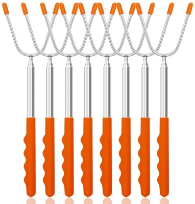 Retractable Roasting Sticks, Marshmallow Roasting Sticks 45 Inch Stainless Telescoping Forks Stainless Steel Telescopic Tools