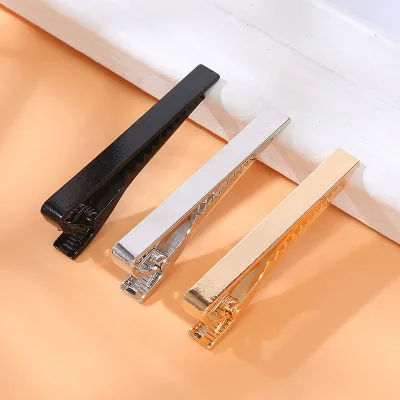 Wholesale High Quality Brass Clip on Tie Hardware Clip on Metal Neck Tie Silver Gold Black Simple Copper 2023 Tie Clip