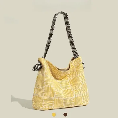 Canvas Tote Bag for Women, Versatile for Commuting, Large Capacity, Can Be Worn As Shoulder or Crossbody Bag