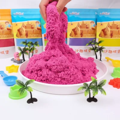 Rose Red, Non-sticky, Reusable, Non-drying Kinetic Sand. Multiple Colors Available, Customization Supported. in Stock 25kg/bag