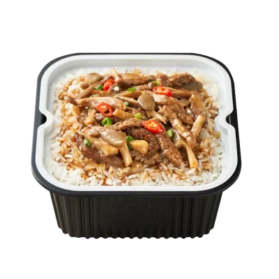 Beef and Mushroom Spicy Instant Rice Self-Heating for Quick and Easy Meal Preparation