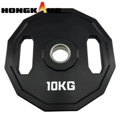 Black Hand Grip Weightlifting Steel Barbell Plate Premium Quality Fitness Equipment