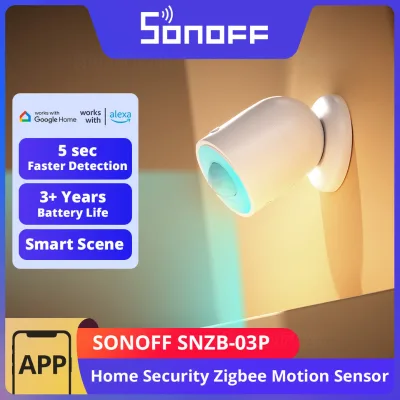 For SNZB-03P Zigbee Motion Sensor Light Detection Home Security Smart Scene Linkage Via EWeLink APP Alexa Google PC Material