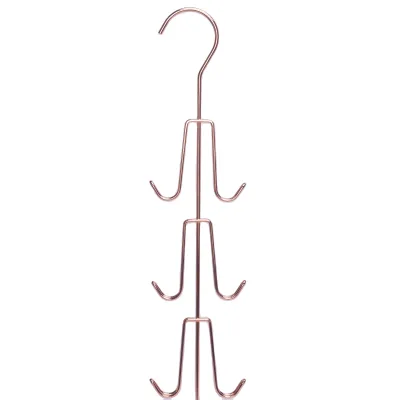 2022 New Style Space Save Decoration Tie Towel Rack Multifunction Metal Hanger Rose Golden Connector Hooks