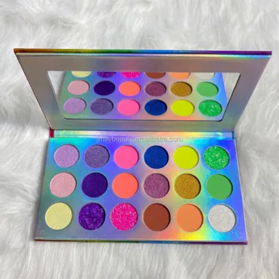Create Your Own Rainbow Eyeshadow Palette with 10/18 Powder Colors for Daily Use on Dark Skin Tone