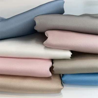 Wholesale Ready Stock Solid Plain Color 60s Lyocell Fiber Bed Linen Fabric